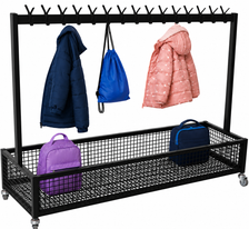 NA202 Double Cloakroom Trolley - Black