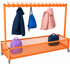 NA202 Double Cloakroom Trolley - Orange