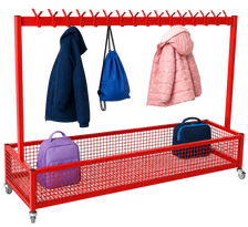 NA202 Double Cloakroom Trolley - Red